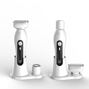 เครื่องโกนหนวดไฟฟ้าสำหรับผู้หญิงแบบชาร์จไฟได้กันน้ำใบมีดคู่กำจัดขนบิกินี่ใช้ได้ทั้งร่างกาย - Product Image 5