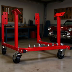 Soporte para Motor Chevy de 3 Ruedas de Acero, Capacidad de 1000 Libras, Recubrimiento en Polvo, Fácil Montaje - Product Image 2