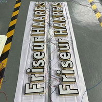 Lettres de signalisation électroniques en acrylique et acier inoxydable pour les magasins, les hôpitaux, les entreprises, personnalisables avec des lumières LED, montage mural