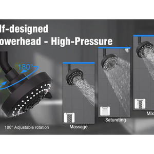 <span class=keywords><strong>Kit</strong></span> de <span class=keywords><strong>douche</strong></span> américain en acier inoxydable à 3 fonctions Support de main dissimulé pour double pommeau de <span class=keywords><strong>douche</strong></span> Support de tige d'extension pour couples - Product Image 4