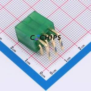 HC-5557-2*3AW-V-GP-05 Wire-to-Board Pin Header Bent Lead Through Hole,P=4.2mm 2x3P 4.2mm Right Angle Insert Mini-Fit (MX 4.2) - Product Image 2