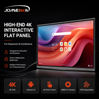 Pizarra Interactiva Inteligente de 65, 75 y 86 Pulgadas, Pantalla Plana LCD 4K, Pizarra Blanca para Aula, Android 16, 1 Año de Garantía