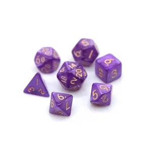 HS Dice Mini Polyhedral RPG Dice Set 10MM, Small RPG Role Playing Game Dice Set D4-D20 DND Board game