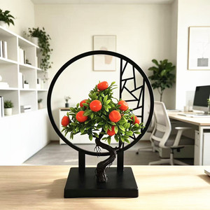 Décoration d'arbre fruitier artificiel Paulon, 15 fruits, base en plastique, ornement de bureau pour la maison et le bureau - Product Image 3