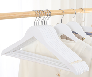 Lavinia Vente <span class=keywords><strong>en</strong></span> gros <span class=keywords><strong>pas</strong></span> <span class=keywords><strong>cher</strong></span> Offre Spéciale qualité supérieure Logo solide <span class=keywords><strong>cintre</strong></span> personnalisé <span class=keywords><strong>en</strong></span> bois massif blanc cintres pour vêtements - Product Image 6