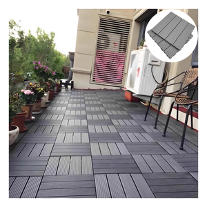 Dalles de terrasse extérieures WPC en composite bois-plastique antidérapantes, à emboîtement, pour patio, fabrication directe usine - Product Image 1