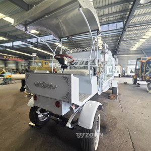 รถม้าศพไฟฟ้าสีขาวแบบมีหลังคาสำหรับขนส่งโลงศพ - Product Image 3