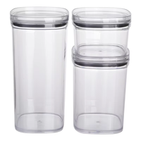 Récipients hermétiques pour le stockage des aliments Organisation de la cuisine Bocaux en plastique scellés transparents sans BPA avec couvercles