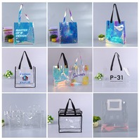 Sacs fourre-tout transparents approuvés pour les stades, 12 x 12 x 6 pouces, sacs fourre-tout en plastique transparent personnalisés avec poignées pour le travail, les sports et la promotion