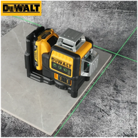 Niveau laser industriel autonivelant DW089LG, 12 lignes 3D à 360 degrés, vertical, batterie lithium 12V, laser vert horizontal, intérieur/extérieur