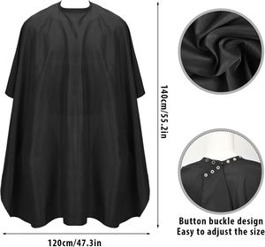 Capes de Coiffure Professionnelles en Polyester Noir Imperméable avec Logo Personnalisé, Taille Ajustable, pour Salons de Coiffure et Barbiers – Qualité Supérieure - Product Image 2