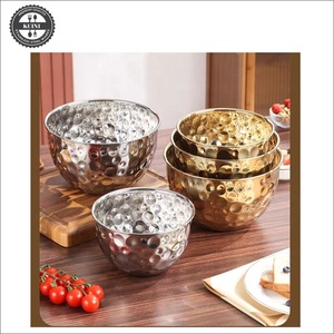 Juego de Tazones para Mezclar con Acabado Martillado, Juego de Tazones para Mezclar de Acero Inoxidable, Perfectos para Mezclar y Servir Alimentos - Product Image 6