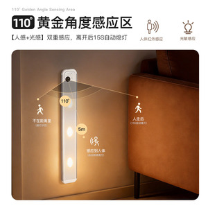 Smart <b>Sensor</b> Cabinet <b>Lights</b> Magnetic Install <b>LED</b> Downlight Matte Finish Easy Installation 3 Modes <b>Light</b> Sensing Human Detection - Product Image 2