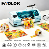 Impresora de Etiquetas a Color FCOLOR Roll to Roll A3 Mini para Impresión de Etiquetas de Botellas de Cerveza, Alimentos y Agua