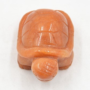 2 pulgadas al por mayor mano tallada Animal de piedras preciosas Aventurina roja Animal tortugas figuras - Product Image 4
