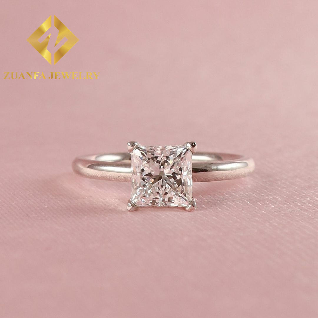 10K moissanite  princess cut