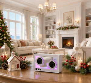 Nouveau haut-parleur transparent avec lumière LED RVB colorée, décoration d'intérieur, matériau ABS, ornement audio sans fil tendance, cadeaux - Product Image 1