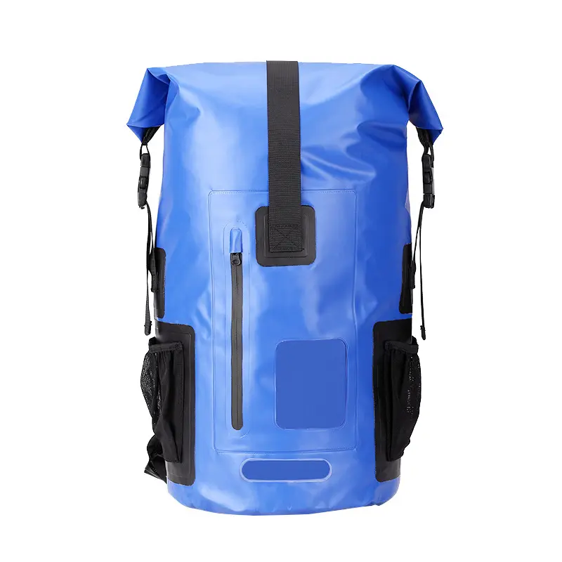 थोक कैम्पिंग अंडरवाटर ड्राई बैग ओशन पैक 500D पीवीसी तिरपाल 35L 55L वाटरप्रूफ ड्राई बैग बैकपैक