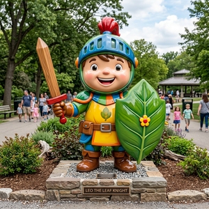 Escultura de Caballero con Espada y Escudo D144, Figura de Arte Personalizada <span class=keywords><strong>a</strong></span> Prueba de Agua, Figura de Dibujos Animados para Decoración de Centros Comerciales, Plazas y Parques - Product Image 1