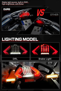 Luz trasera LED de alta potencia <span class=keywords><strong>para</strong></span> motocicleta Emark, luz trasera de freno trasero <span class=keywords><strong>para</strong></span> matrícula <span class=keywords><strong>para</strong></span> BMW F650GS F800 R1200GS Adventure 1200R - Product Image 5