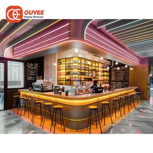 Estanterías Comerciales <span class=keywords><strong>de</strong></span> Madera Maciza OUYEE para Cafeterías Especializadas con Iluminación LED - Directo <span class=keywords><strong>de</strong></span> Fábrica en China - Product Image 6