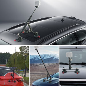 Kit di montaggio per auto a tripla ventosa con palo di estensione 2 in1/bastone per Selfie, attacco per fotocamera con parabrezza magico esterno a sgancio rapido - Product Image 3