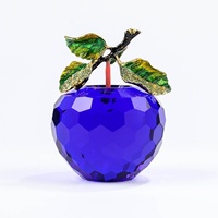 Eco-vriendelijke gegraveerde kristallen appel-sculpturen, uitgesneden kerstversieringen, creatieve kerstavondcadeaus, decoraties, fabriek