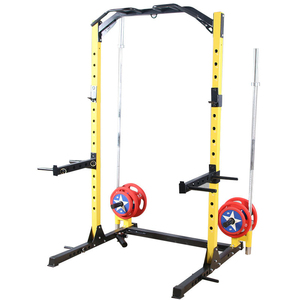 CZFIT ET0011 Rack Commerciale Regolabile per Panca Piana e Smith Machine <span class=keywords><strong>in</strong></span> Acciaio al Carbonio per Esercizi <span class=keywords><strong>Fitness</strong></span> di Petto e Gambe - Attrezzatura da Palestra - Product Image 6