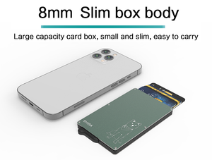 Shiba Slim Aluminum Card Holder Green Laser Etched Dog Design Minimalist <b>RFID</b> <b>Blocking</b> Credit Card <b>Wallet</b> 4 Inch - Product Image 2