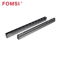 FOMSI Système d'éclairage sur rail LED magnétique antireflet mince de 8mm Éclairage de profil linéaire 8W Plafonnier linéaire sur rail magnétique en aluminium