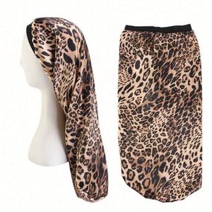 Long Hair Satin <b>Bonnet</b> for Long Braiding and Sleep Cap Adjustable Unisex Daily Outdoor Use - Product Image 5