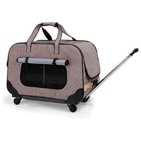 Chariot à poussette pour chien avec logo personnalisé Sac à roulettes pour animaux de compagnie Chariot à roulettes pour chat