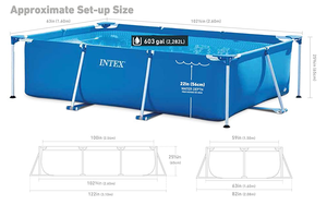 Ensemble <span class=keywords><strong>de</strong></span> piscine à cadre <span class=keywords><strong>rectangulaire</strong></span> 28271, piscine hors sol domestique grand étang à poissons 260x160x65 cm - Product Image 2