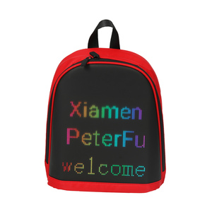 Sac à dos intelligent LOY T7 noir 20L avec écran LED, fermeture éclair, doublure en nylon, pour publicité urbaine, voyage, bureau, unisexe, avec port USB en TPU - Product Image 4