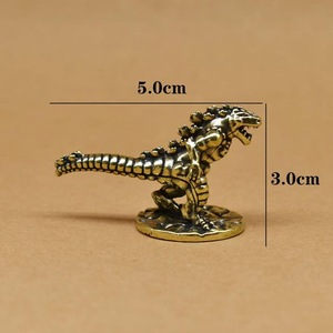 Adornos de <span class=keywords><strong>dinosaurios</strong></span> de latón para el hogar, decoración de escritorio, figuritas pequeñas de la <span class=keywords><strong>serie</strong></span> Jurásica, adornos para mascotas, artesanías, 1 ud. - Product Image 5