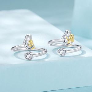 Anillo de joyería de moda de Plata de Ley 925, fabricación de joyería fina, Zirconia, día de la <span class=keywords><strong>madre</strong></span>, <span class=keywords><strong>amor</strong></span>, hoja infinita, estrella, Luna, serpiente, anillos - Product Image 5