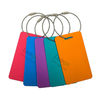 Étiquette de bagage en métal anodisé personnalisée avec gravure laser, échantillons gratuits, étiquette de bagage en aluminium mat pour cadeau d'affaires