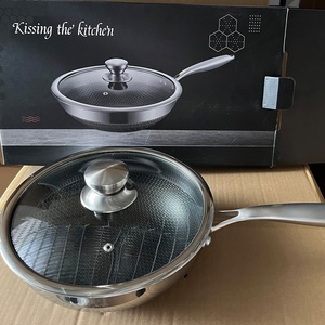 <span class=keywords><strong>Wok</strong></span> de Acero Inoxidable 316 Antiadherente de Doble Cara <span class=keywords><strong>con</strong></span> Diseño de Panal para Cocina Casera - Product Image 5