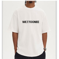 T-shirt de marque personnalisée avec lettre en gel de silice streetwear pour hommes t-shirt essentiel surdimensionné en coton lourd