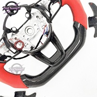 Volant de voiture en cuir et fibre de carbone véritable avec palettes de changement de vitesse LED pour Acura 2021 2022 2023 2024 2025 TLX