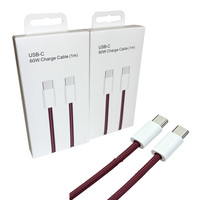 Câble de charge rapide tressé en nylon 60W Type-C vers Type-C pour iPhone 16 17 18 Pro Max, téléphone portable et tablette