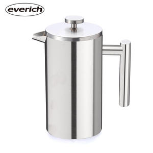 Everich-<span class=keywords><strong>cafetera</strong></span> de acero inoxidable 18/8 con doble pared, máquina de café para hacer té, prensa francesa - Product Image 2