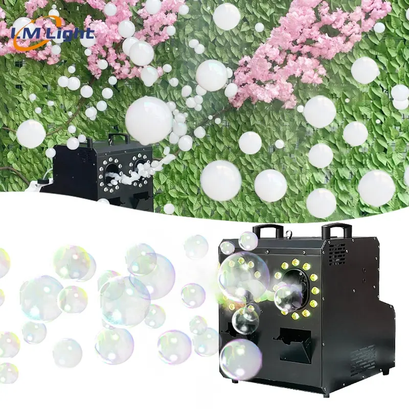 DMX512/Remote control 1500W/3000W RGBW Led smoke bubble machine for DJ club wedding party stage fog bubble machine