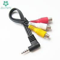 Cable de Audio y Video RCA Estéreo a RCA Macho de Ángulo Recto Personalizado de Fábrica