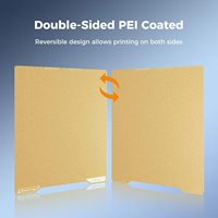 Plaque de lit magnétique en acier à ressort haute résistance Creality K2 Original 293x270mm avec revêtement PEI doré double face, accessoire pour imprimante 3D