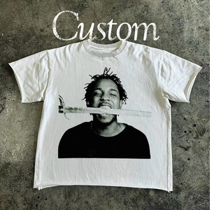 เสื้อยืดผู้ชายสไตล์เรโทรพิมพ์ลายภาพบุคคล แบรนด์คุณภาพสูงจากผู้ผลิต ดีไซน์ทันสมัยแบบ High Street  สามารถปรับแต่งได้ พร้อมดีเทลขาดๆ แบบ Distressed - Product Image 1