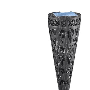 Lampe solaire de jardin à LED, style torche, lampe décorative d'extérieur, résistante à l'eau, alimentée par énergie solaire, portable pour cour, patio, jardin - Product Image 5