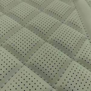 High-End kustom <span class=keywords><strong>PU</strong></span> <span class=keywords><strong>PVC</strong></span> sintetis kulit timbul spons bernapas lubang rajutan ramah kulit kursi mobil tahan lama penutup - Product Image 2