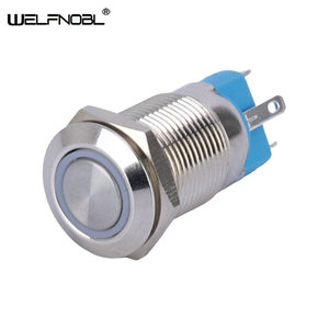 WELFNOBLhot Vente Interrupteur à bouton-poussoir Usine 12mm 16mm 19mm 22mm Interrupteurs à bouton-poussoir momentané en métal avec lumière - Product Image 1