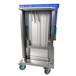 Commercial Stainless Steel Elevating Cart with <b>Foldable</b> Side Table, Mobile Kitchen Equipment <b>Trolley</b> with Wheels - Product Image 4